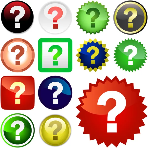 Question buttons — Stock Vector
