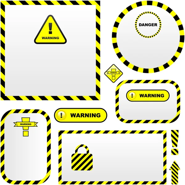 Bannière vectorielle d'avertissement . — Image vectorielle