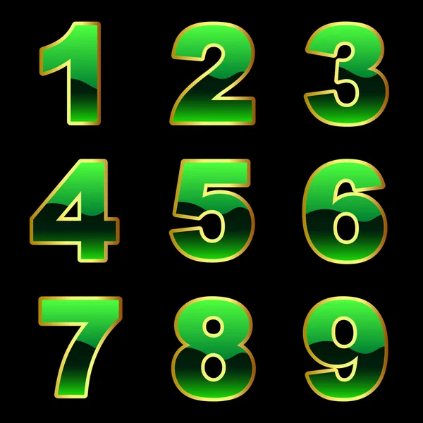 Icônes de nombre . — Image vectorielle