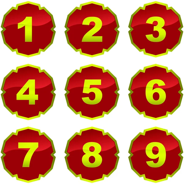 Number icons. Vector set. — Stock Vector