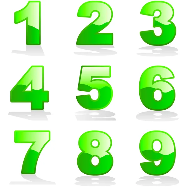 Number icons. Vector set. — Stock Vector