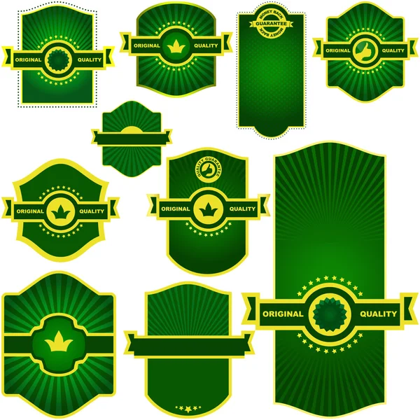 Vektorgrüne Rahmen. Vektorsatz. — Stockvektor