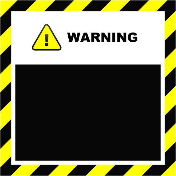 Bannière d'avertissement vectoriel. Modèle vectoriel . — Image vectorielle