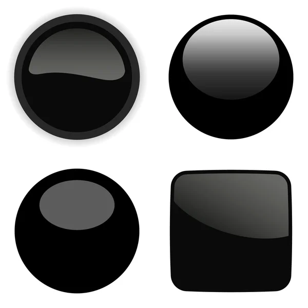 Black elements set. Vector illustration. — Stock Vector