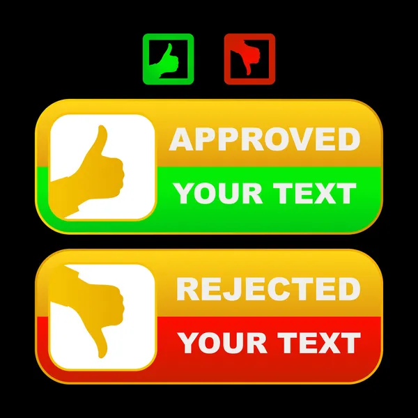 Approved and rejected icons. — Stock Vector