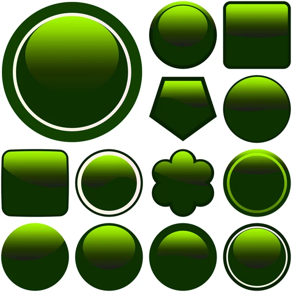 Elementos verdes para o design. Conjunto de vetores . — Vetor de Stock