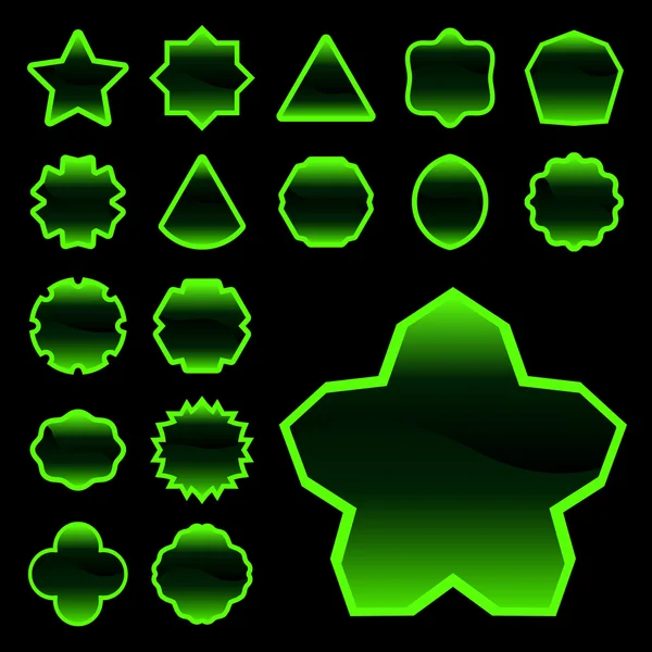 Groene elementen voor het ontwerp. vector set. — Stockvector