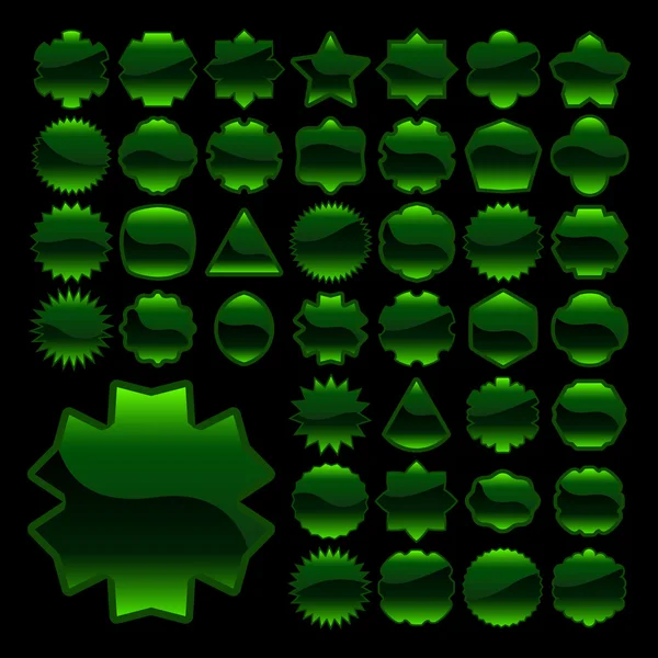 Зеленые элементы для дизайна. Векторное множество . — стоковый вектор