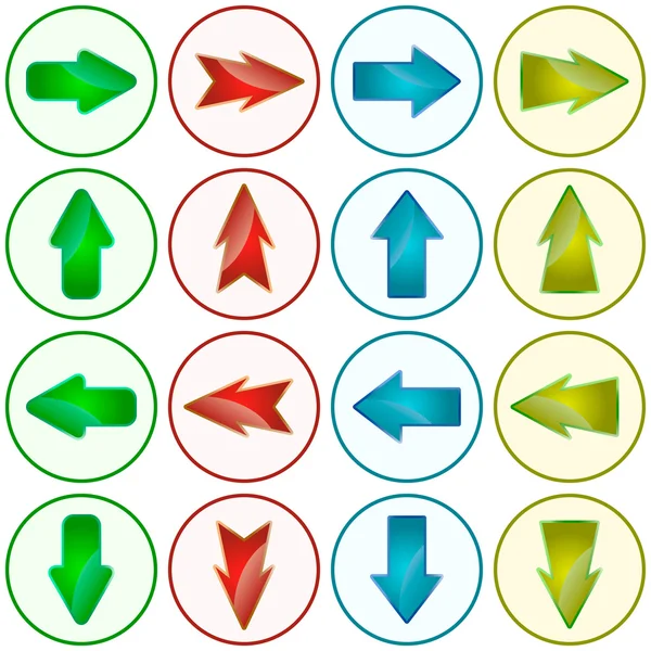 A vector set of useful arrows. Vector great collection — Stock Vector