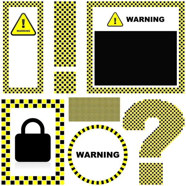 Warning sign collection. Vector illustration — Stock Vector