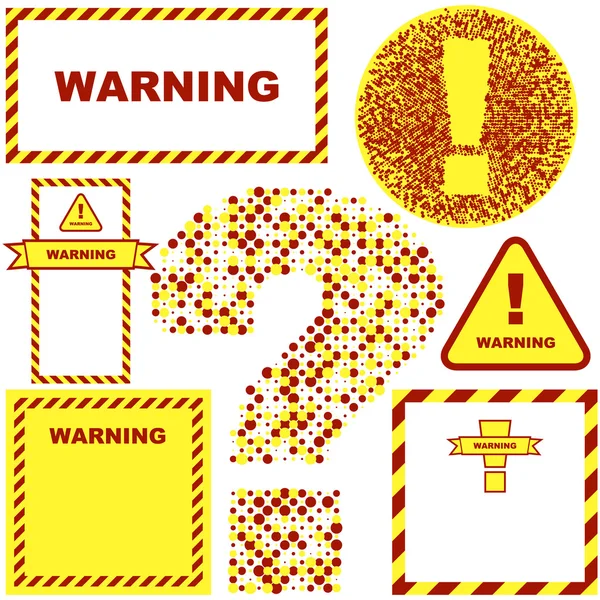 Étiquette vectorielle d'avertissement. Modèle vectoriel — Image vectorielle