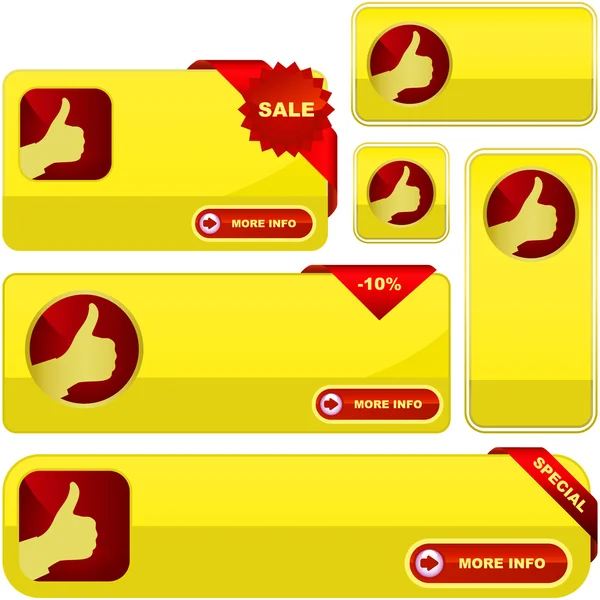 Vector collection of sale labels — Stock Vector