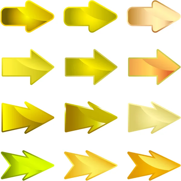 Set of vector arrows. Vector collection for design. — Stock Vector