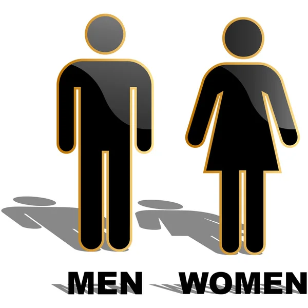 Man och kvinna tecken. affärsidé. vektor illustration — Stock vektor