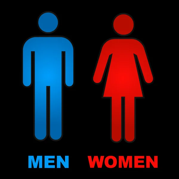 Muži a ženy znamení. grafické prvky sada. — Stockový vektor