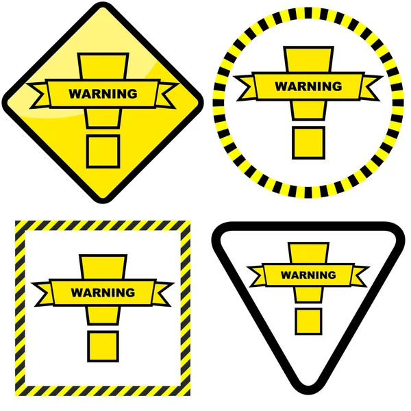 Étiquette vectorielle d'avertissement. Modèle vectoriel . — Image vectorielle