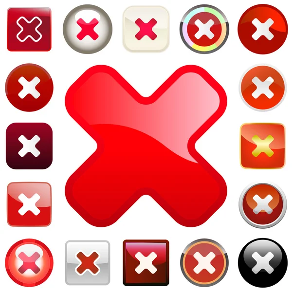 Rejected vector buttons. — Stock Vector