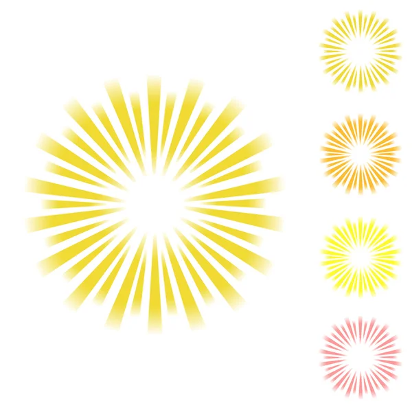 Eléments vectoriels sunbrust — Image vectorielle
