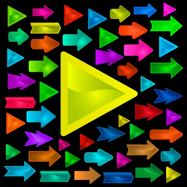 Set of arrows. Vector illustration. — Stock Vector