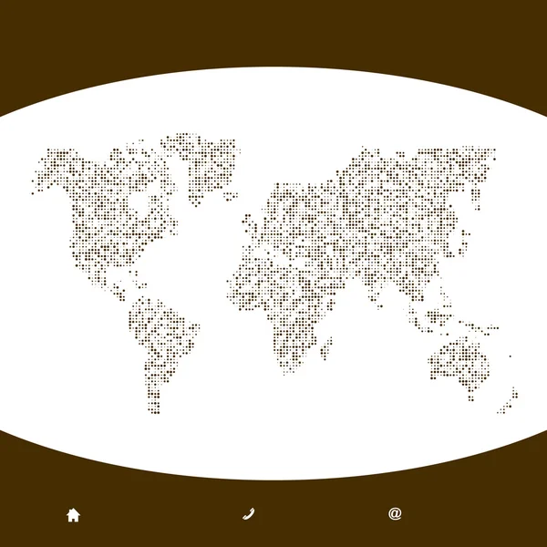 Vektorkarte der Welt. — Stockvektor