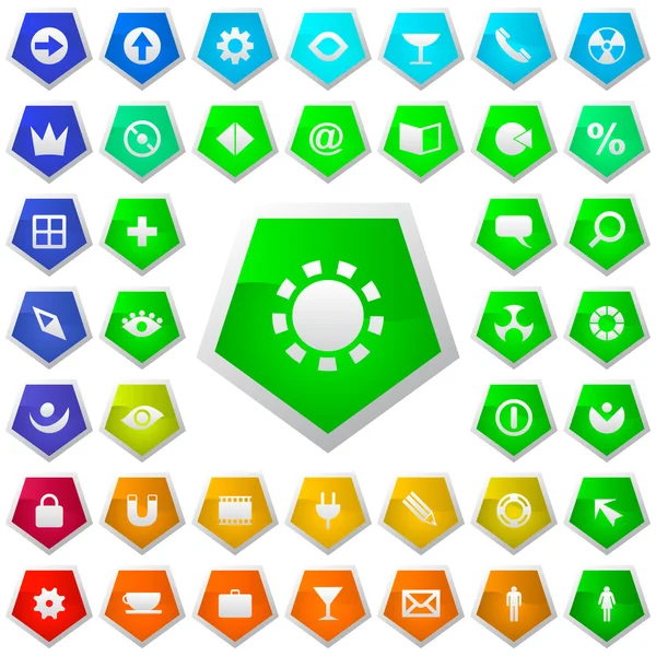 Vector beautiful icon set for web — Stock Vector