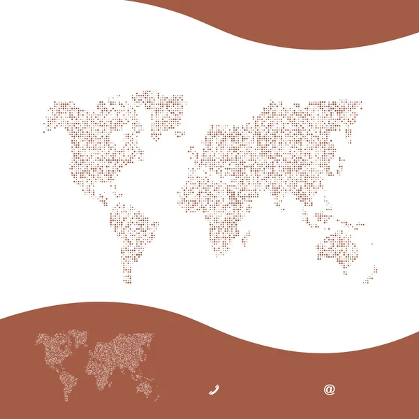 Business Vektor Hintergrund mit Weltkarte — Stockvektor
