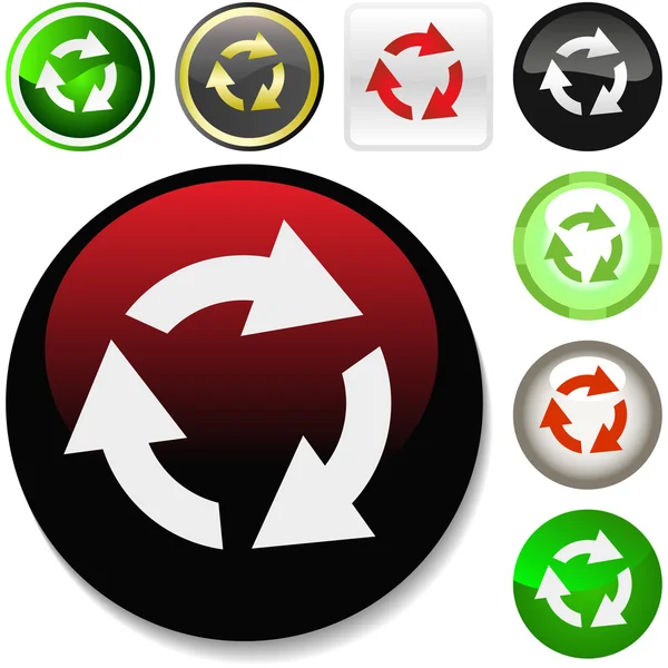 Recycle button. — Stock Vector
