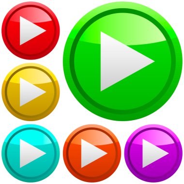 Play buttons. clipart