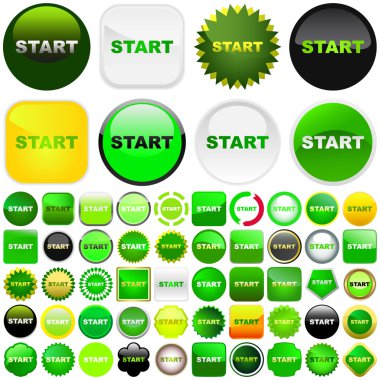 Start button for web. clipart