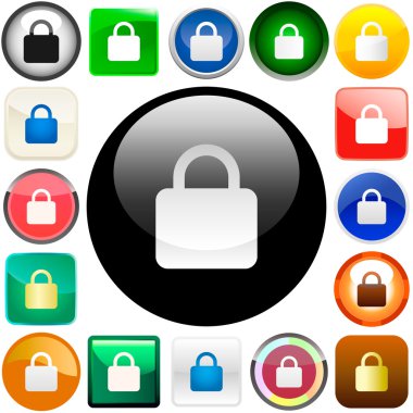 Lock buttons clipart