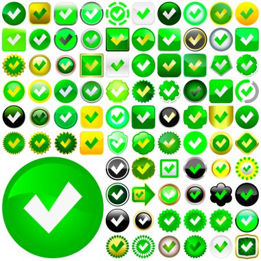 Approved buttons. clipart