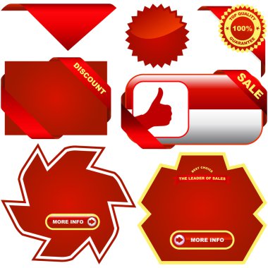 Red sale signs clipart