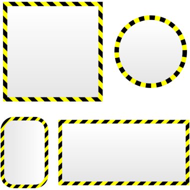 Warning banner. clipart