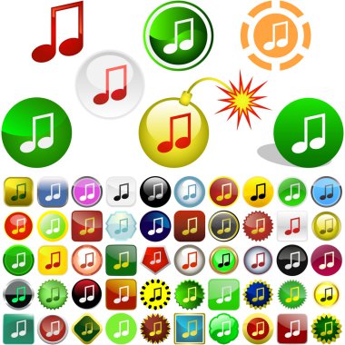 Music button. clipart