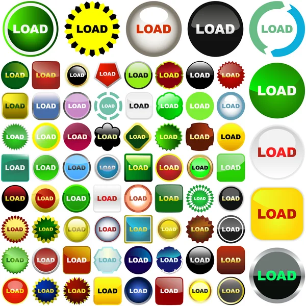Load button set. — Stock Vector