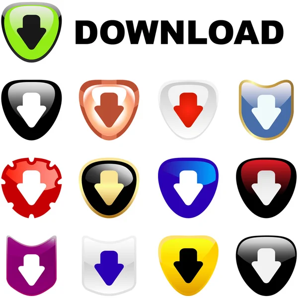 Download button set. — Stock Vector