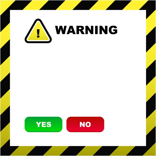 Bannière d'avertissement . — Image vectorielle