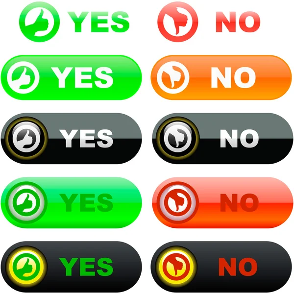 Yes and No icon. — Stock Vector