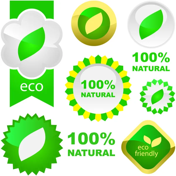 Étiquettes écologiques . — Image vectorielle