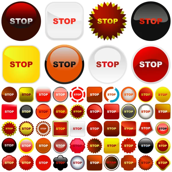 Stop button. — Stock Vector