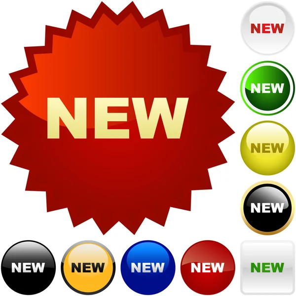 NEW buttons. — Stock Vector