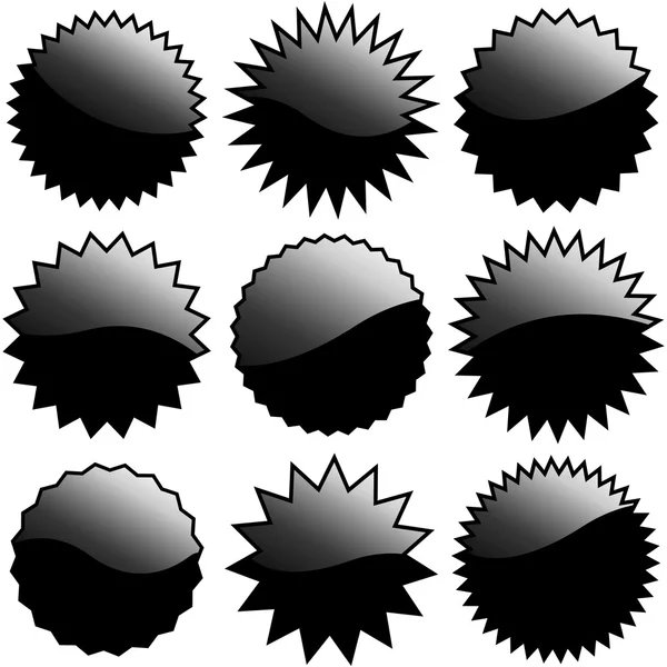 Conjunto de elementos negros . — Archivo Imágenes Vectoriales