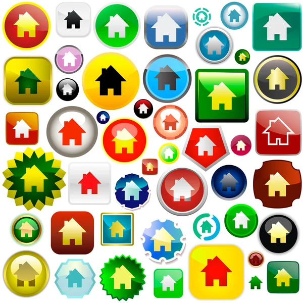 Home icons. — Stock Vector