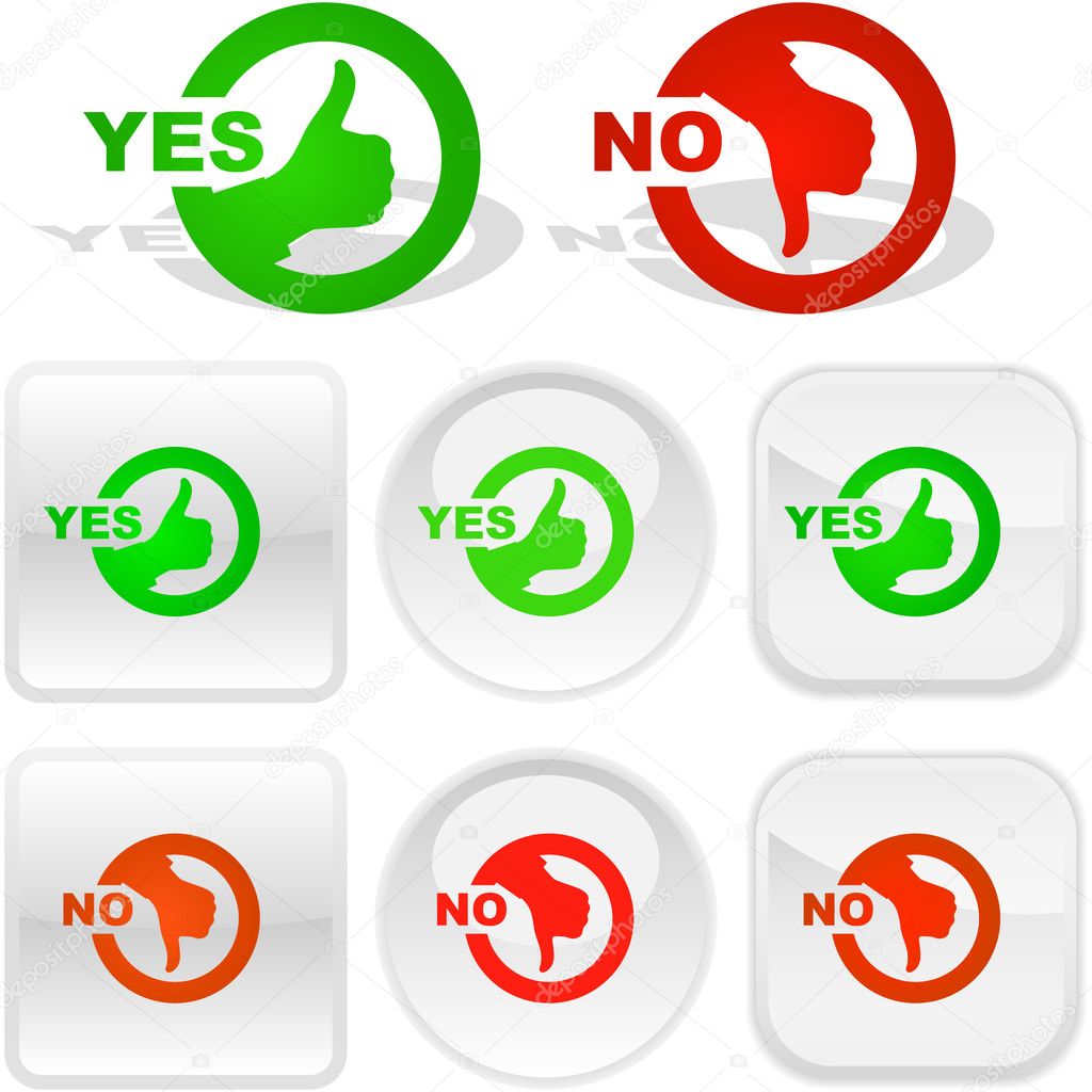 Yes and No icon. — Stock Vector © studiom1 #1440070
