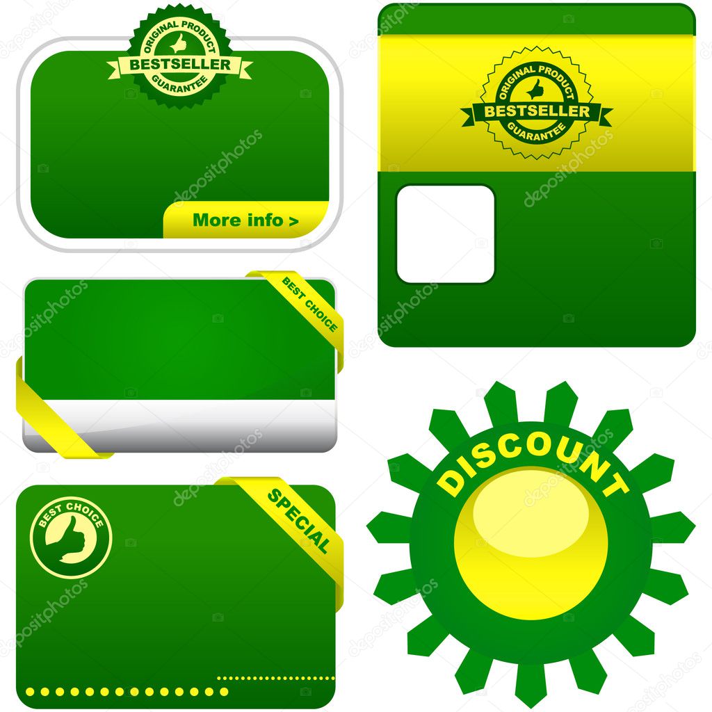 Sale labels — Stock Vector © studiom1 1440784