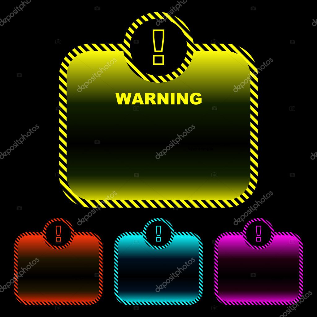 Warning Banner. Stock Vector Image By ©studiom1 #1441441