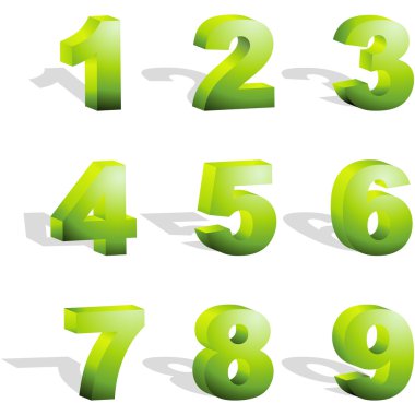 Number icons. Vector set. clipart