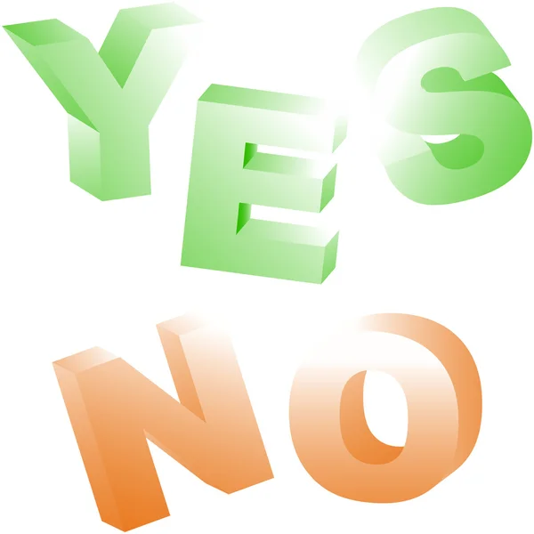 Yes and No icon. Vector beautiful icon set. — Stock Vector