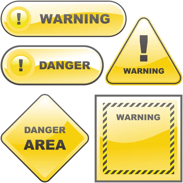 Warning vector signs Vector template. Great collection. — Stock Vector