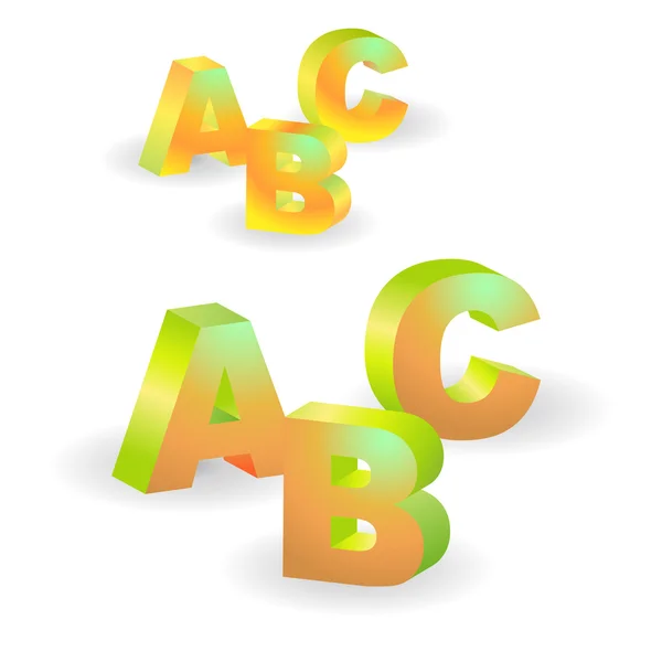 Vector abc brieven — Stockvector